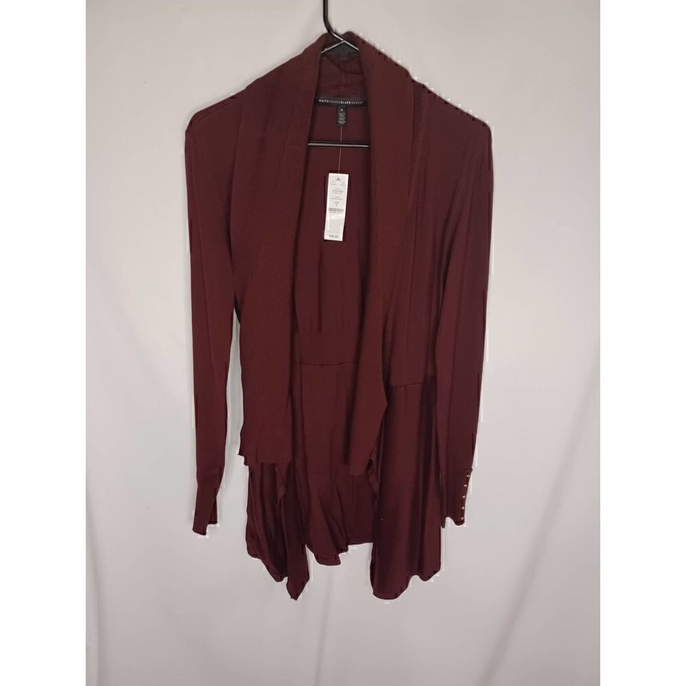 NWT White House Black Market Burgundy cardigan size Small